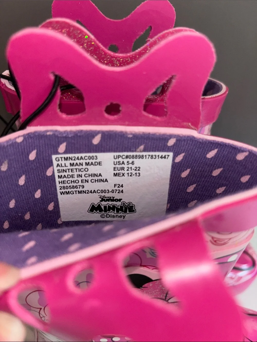 Minnie Mouse Pink Rain Boots